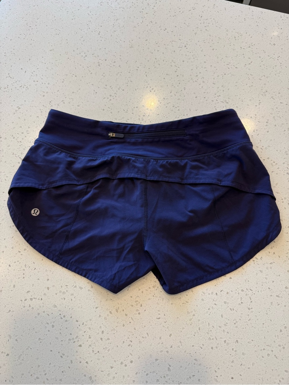lululemon athletica Purple-Blue Athletic Running Shorts with Back Zip